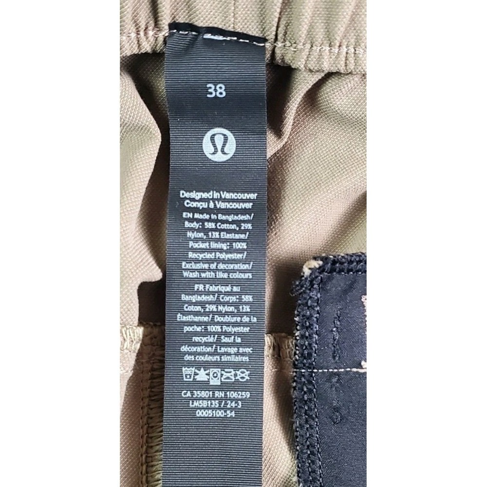 Lululemon Utilitarian Cargo Pants Mens 38X30 Beige Outdoor Hiking - Picture 6 of 13